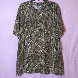 Rustic Ridge Short Sleeve Mossy Oak Camo Outdoor Hunting Cotton Tee size 3X